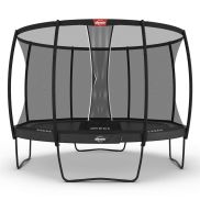 BERG Elite Regular Trampoline 430 Grijs + Safety Net Deluxe XL