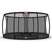 Berg Elite Inground Trampoline 430 Grijs + Safety Net Deluxe