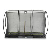 EXIT Silhouette inground trampoline 244x366cm met veiligheidsnet - zwart