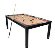 NORTH Essence Pooltafel/Eettafel Zwart/Zwart 7FT