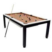 NORTH Essence Pooltafel/Eettafel Zwart/Wit 7FT