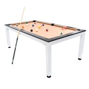 NORTH Essence Pooltafel/Eettafel Wit/Zwart 7FT