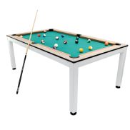 NORTH Essence Pooltafel/Eettafel Wit/Eik 7FT