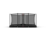 BERG Ultim Favorit InGround Trampoline 410 Grijs + Safety Net Comfort
