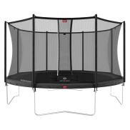 BERG Favorit Regular Trampoline 380 Grijs + Safety Net Comfort