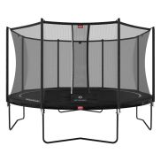 BERG Favorit Regular Trampoline 430 Zwart + Safety Net Comfort