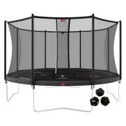 BERG Favorit Regular Trampoline 430 Grijs Levels + Safety Net Comfort