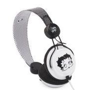 BETTYBOOP.STEREO.HEADPHONES.zwaart/wit