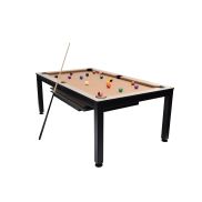 NORTH Essence Pooltafel/Eettafel Zwart/Eik 7FT