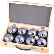 Petanqueballen Metal 8 In Houten Kistje