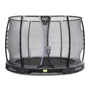 EXIT Elegant inground trampoline ø427cm met Economy veiligheidsnet - zwart