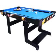 TopTable Fun Fold-Up Pooltafel Zwart/Blauw 5FT