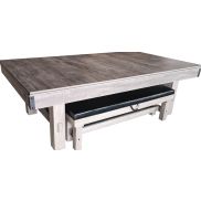 Top Table Dinner Pooltafel Wood Met Banken 7FT