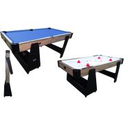 TopTable Twist 2in1 Max Airhockey/Pooltafel Wood/Wit 6FT