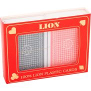  Speelkaartenset LION 100% Plastic Duobox, Poker 