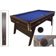 TopTable Magiq Pooltafel Zwart/Blauw 6,5FT