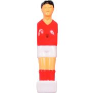 Voetbaltafelpop Rood / Wit 13mm