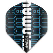 Winmau Mega Standard Winmau Logo Zwart en Blauw dart Flights