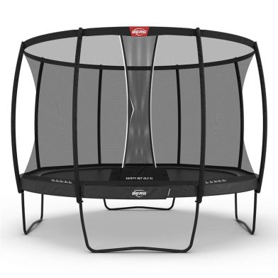 BERG Champion Regular Trampoline 430 Grijs + Safety Net Deluxe XL