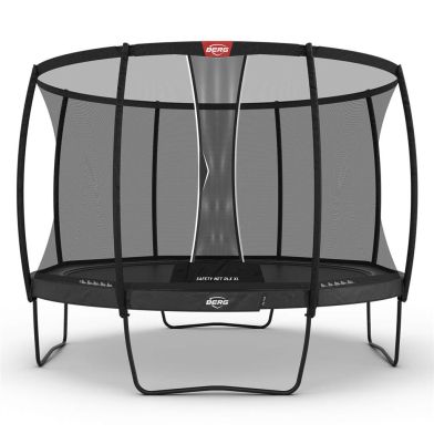 BERG Elite Regular Trampoline 430 Grijs + Safety Net Deluxe XL