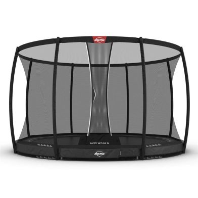 BERG Elite InGround Trampoline 430 Grijs + Safety Net Deluxe XL