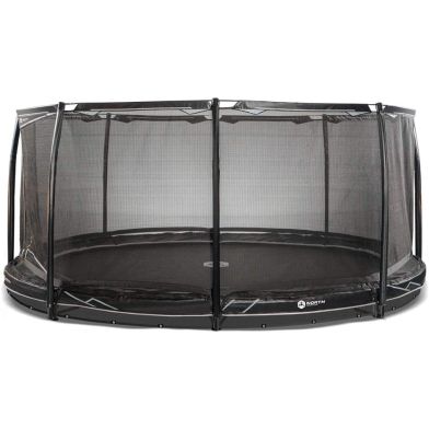 North Explorer Inground 350 Trampoline + Safety Net Black