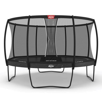 BERG Elite Regular Trampoline 380 Grijs + Safety Net Deluxe