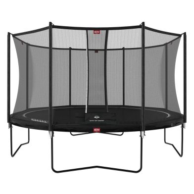 BERG Favorit Regular Trampoline 380 Zwart + Safety Net Comfort