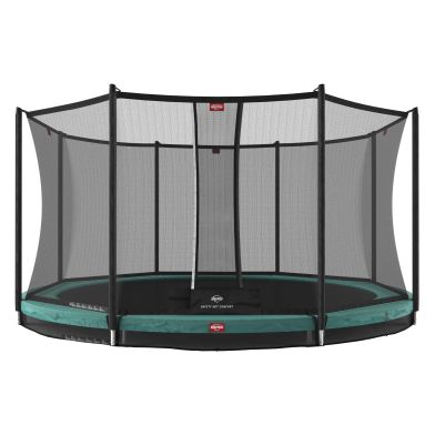 BERG Favorit InGround Trampoline 430 Groen + Safety Net Comfort