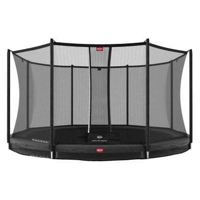 BERG Favorit InGround Trampoline 430 Grijs + Safety Net Comfort