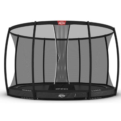 Berg Champion 430 Inground Grijs Sport Trampoline + Safety Net Deluxe Xl