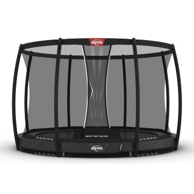 Berg Champion 430 Inground Grijs Sport Trampoline + Safety Net Deluxe