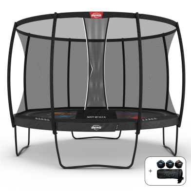 Berg Elite Trampoline 430 Grijs Levels + Safety Net Deluxe XL