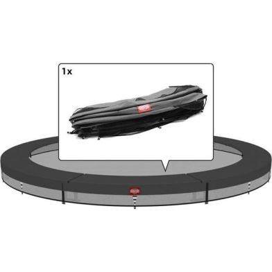 Berg trampoline rand inground rond 330 cm - grijs