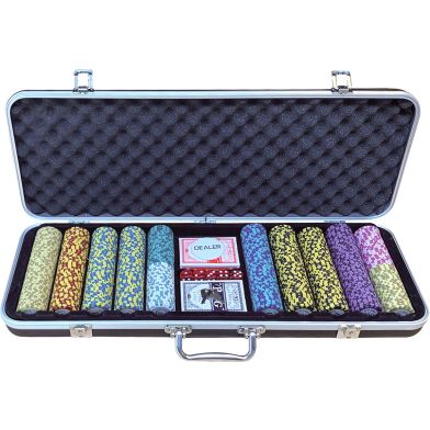 Pokerset DLX 500 Clay Chips 13.5gr Valuie