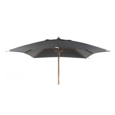 Gescova Houten Parasol Vierkant 300 x 300 cm Zwart