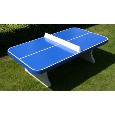 Heblad Tafeltennistafel Beton Blauw Afgeronde Hoek