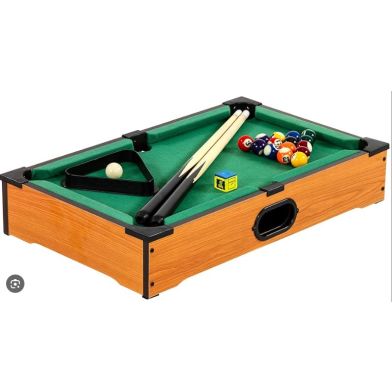 NORTH Assisi Mini Pooltafel Light Wood/Groen 51 x 31 x 10 cm