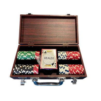 NORTH Pokerset Mahony Look Koffer 100 Chips