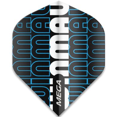 Winmau Mega Standard Winmau Logo Zwart en Blauw dart Flights