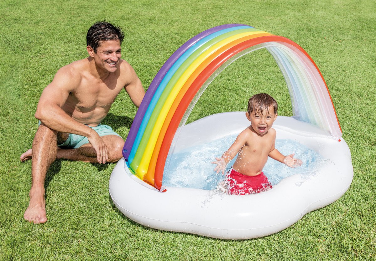 Intex Babyzwembad Regenboogwolk (142X119X84cm)