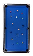 NORTH Gardone Pooltafel Zwart/Blauw 8FT miniatuur