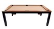 NORTH Essence Pooltafel/Eettafel Zwart/Walnut 7FT miniatuur
