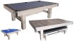 Top Table Dinner Pooltafel Wood Met Banken 8FT miniatuur