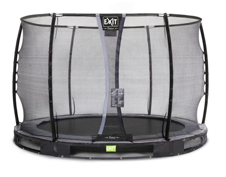 EXIT Elegant inground trampoline ø427cm met Economy veiligheidsnet - zwart