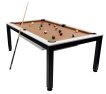 NORTH Essence Pooltafel/Eettafel Zwart/Wit 7FT miniatuur