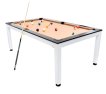 NORTH Essence Pooltafel/Eettafel Wit/Zwart 7FT miniatuur