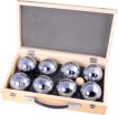 Petanqueballen Metal 8 In Houten Kistje miniatuur