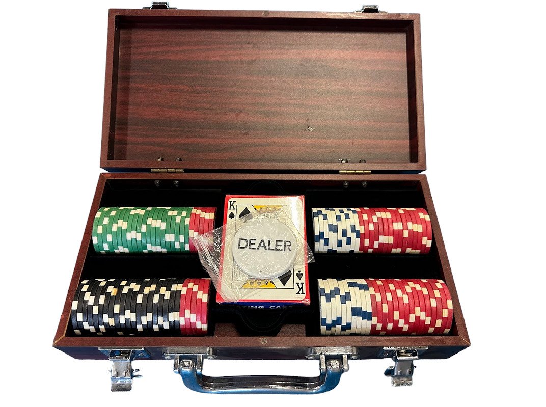 NORTH Pokerset Mahonie Look Koffer 100 Chips