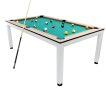 NORTH Essence Pooltafel/Eettafel Wit/Eik 7FT miniatuur